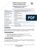 Programa Análitico IND-100 ECONOMIA GENERAL