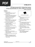 STM8L051F3: 8-Bit Ultra-Low-Power MCU, 8-Kbyte Flash Memory, 256-Byte Data EEPROM, RTC, Timers, USART, I2C, SPI, ADC