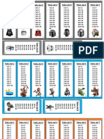 Llavero de Tablas de Multiplicar