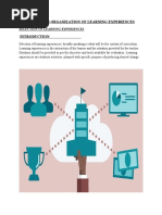 Selection and Organization of Learning Experience1