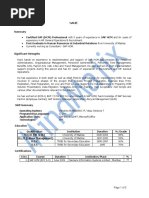 Sap HCM Sample Resume 1