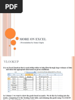 More On Excel: - Presentation by Soma Gupta