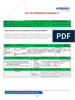 1°año Experiencias de Aprendizaje Semana 21