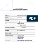 Silabo 2022-I DISEÑO DE ESTRUCTURAS EN CONCRETO ARMADO A