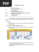 Informe de Programa de Limpieza de Reservorios y Pozas