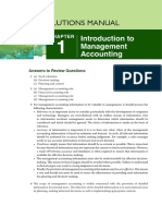 Solutions Manual: Introduction To Management Accounting