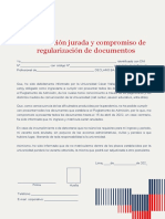 Carta - Compromiso y Declaración Jurada