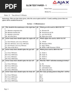 SLCM, QUS & ANS - MCQ - Maintenance