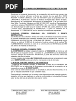 Contrato Por Compra de Materiales de Construccion