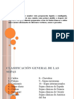 Clasificación General de Las Sopas