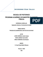 Informe Del Proceso de Elaboración de Una Política Nacional