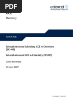 GCE in Chemistry Green Chemistry CS