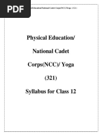 Physical Education/ National Cadet Corps (NCC) / Yoga (321) Syllabus For Class 12