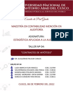 Estadistica Aplicada A La Auditoria (CONTRASTES DE HIPÓTESIS)