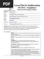 Lesson Plan For Implementing NETS - S-Template I: (More Directed Learning Activities)