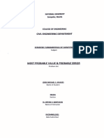 Cesurv30:Fundamentals of Surveying: Most Probable Value & Probable Error