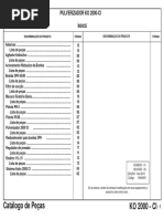 Catálogo de Peças KO CI PULVERIZADOR KO 2000-CI ÍNDICE - 1