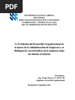 Evolucion Del Desarrollo Organizacional en El Marco de La Administracion de Empresa