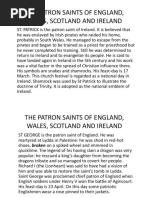 The Patron Saints of England, Wales, Scotland and Ireland