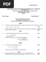 Model Question PaperDSP