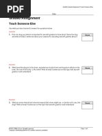 Graded Assignment: Teach Someone Else