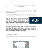 El Salario Mensual y El Rendimiento Profesional de Los Trabajadores