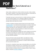 O Milênio Será Literal Ou É Simbólico