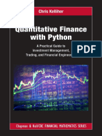 Quantitative Finance With Python A Practical Guide To Investment Management, Trading and Financial Engineering (Chris Kelliher, Taylor Francis Group)