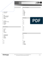 A2 UNIT 8 Test Answer Key Standard