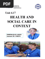 Health and Social Care in Context