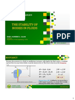 The Stability of Bodies in Fluids: Cengr 3260 - Hydraulics
