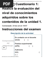 Examen - (AAB01) Cuestionario 1 - Realice La Evaluación Del Nivel de Conocimientos Adquiridos Sobre Los Contenidos de La Unidad 1