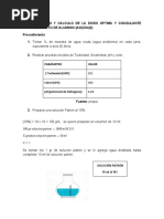 Procedimiento y Calculo de La Dosis Optima, PH Optimo y Coagulante Optimo