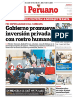 El Peruano: Gobierno Promueve Inversión Privada Con Rostro Humano