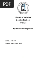 Synchronous Motor Operation1