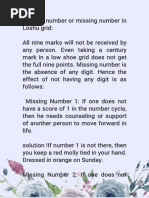 Loshu Missing Number Solutions