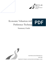 Economic Valuation With Stated Preference Techniques