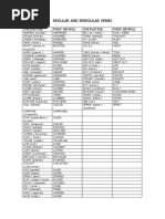 Regular and Irregular Verbs