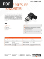 Engine Pressure Transmitter: Applications Features