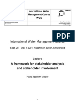 A Framework For Stakeholder Analysis and Stakeholder Involvement