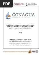 Catalogo General de Agua Potable de Precios Unitarios para La Construcci N de Sistemas de Agua Potable y Alcantarillado 2022