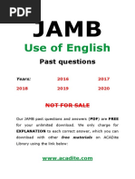 Jamb Eng Questions 16 20