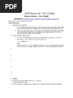 CBSE Physics XII Set 3