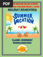 Holiday Homework: Rainbow English SR - Sec.school c-3, Janak Puri, New Delhi-110058