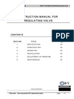 Instruction Manual For Regulating Valve: Section Title