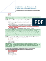 Cyberops Associate (Version 1.0) - Modules 1 - 2: Threat Actors and Defenders Group Exam Answers