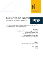 Presencia de Compuestos Aromáticos Policiclicos de Hidrocarburos en Suelos Agrícola en Suelos Agrícolas