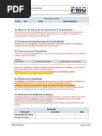 Ger Da Qualidade Do Projeto (Formulário para Preenchimento)