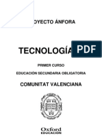 Programacion Anfora Tecnologia 1 ESO Comunitat Valenciana Actualizada