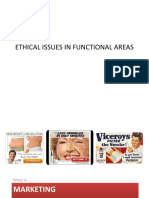 Ethical Issues in Functional Areas